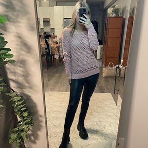 American Eagle Mesh Crochet Sweater